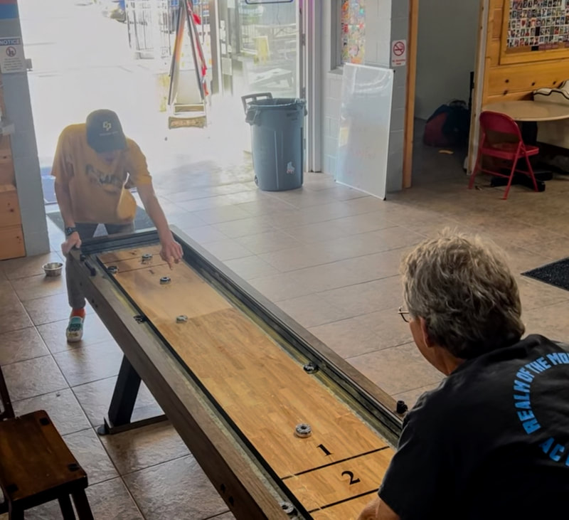 A lot more than just batting cages. Shuffleboard is a favorite